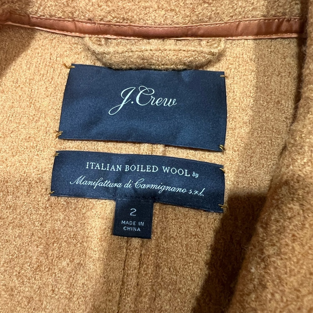 J. Crew Daphne Topcoat in Camel Italian Boiled Wool 2 - Picture 5 of 7